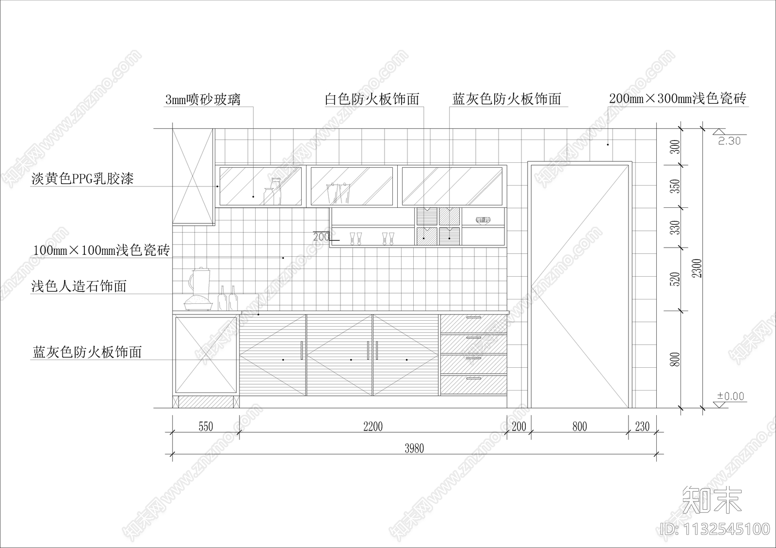 38款厨房立面图集cad施工图下载【ID:1132545100】