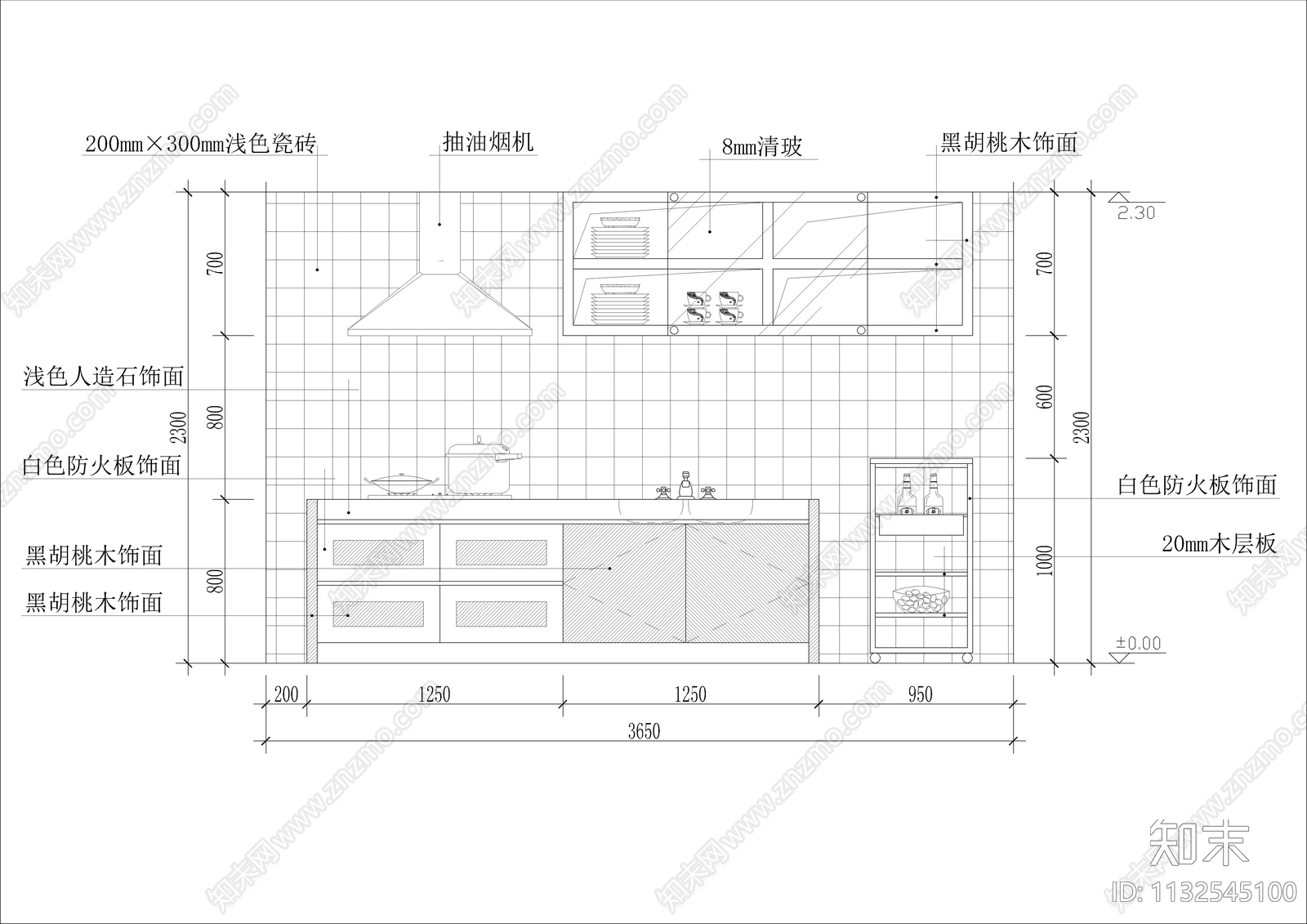 38款厨房立面图集cad施工图下载【ID:1132545100】