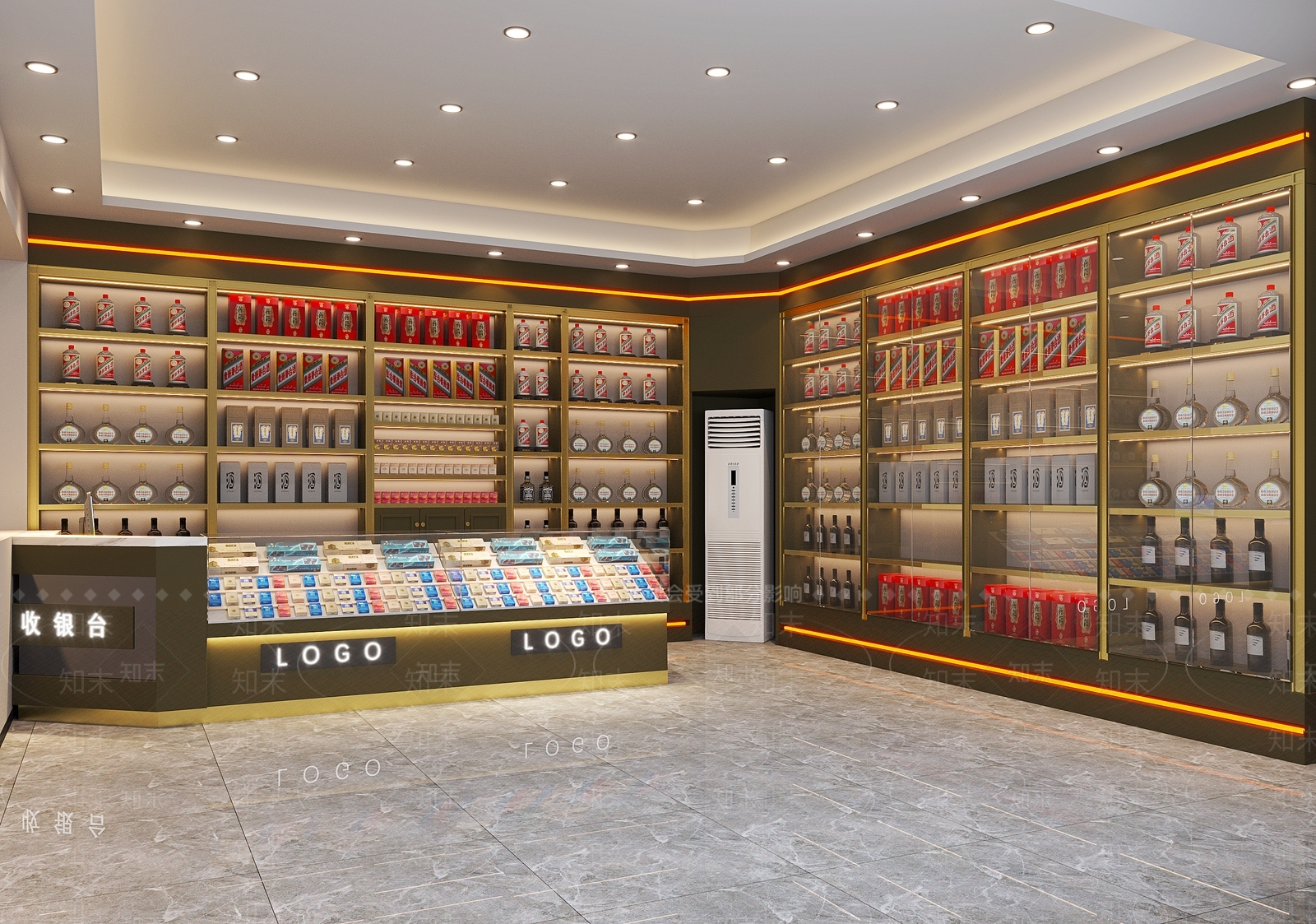 现代烟酒店3D模型下载【ID:1132564735】