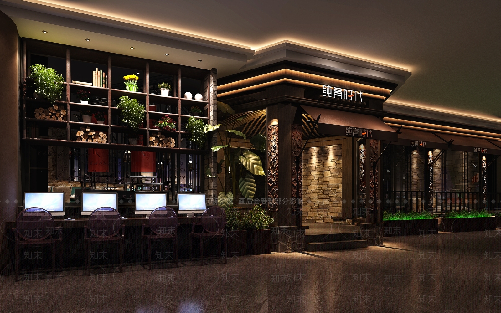 中式中餐厅外立面3D模型下载【ID:1132568199】