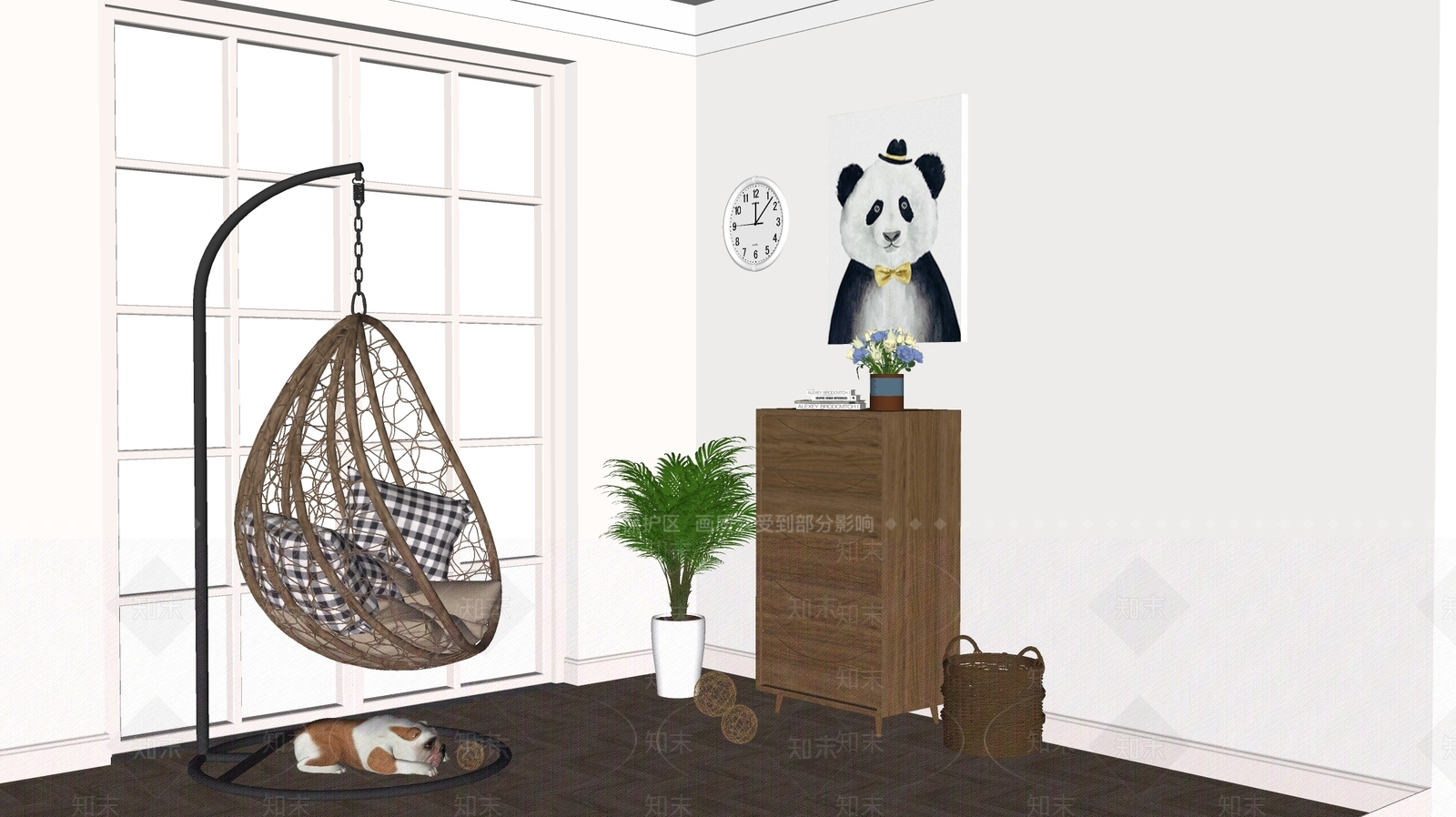 现代吊椅SU模型下载【ID:1132572626】