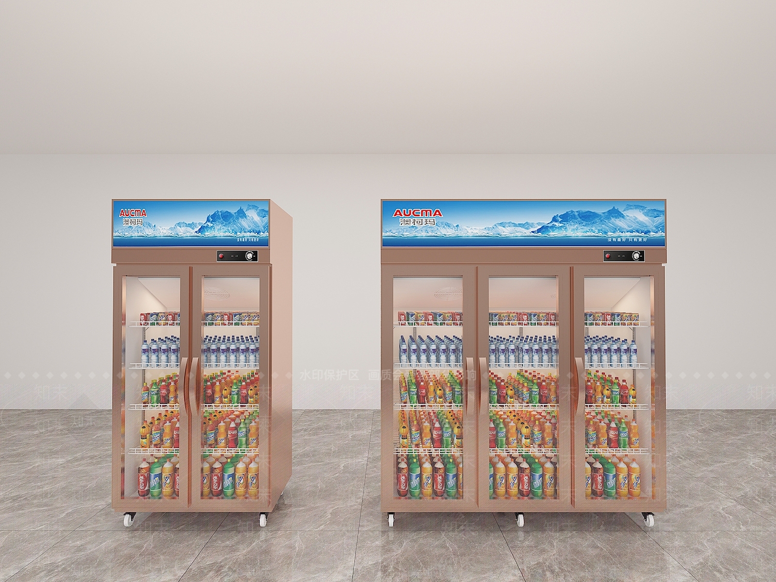 饮料柜展示柜3D模型下载【ID:1132576364】