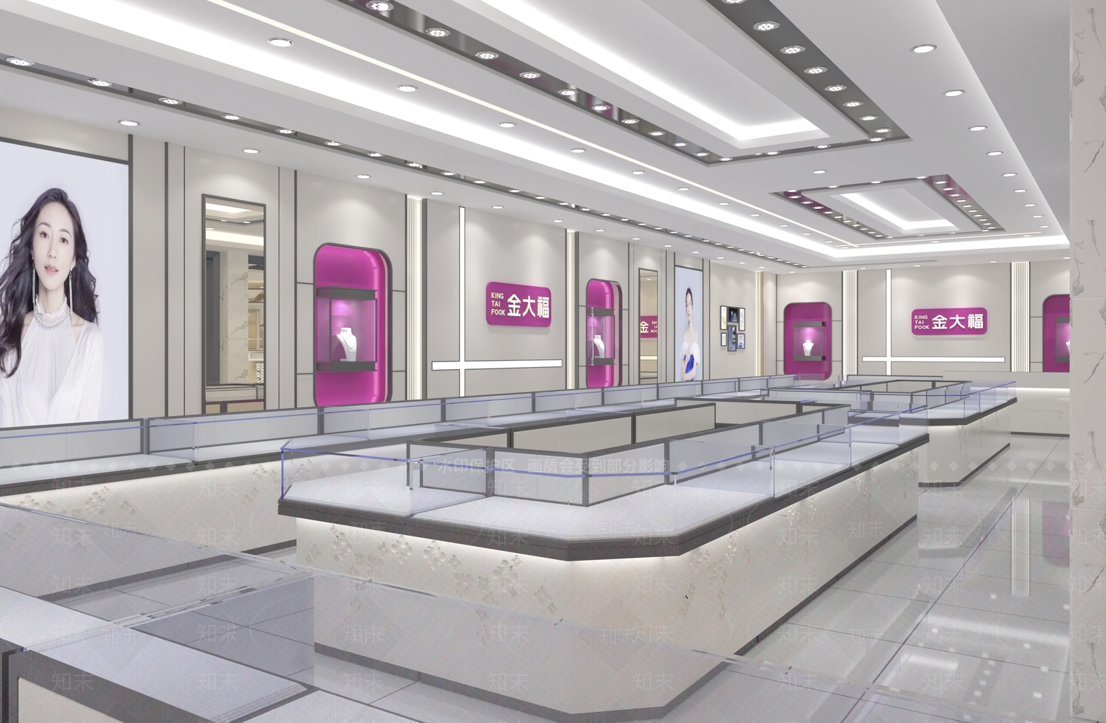 现代金大福珠宝店3D模型下载【ID:1132576480】