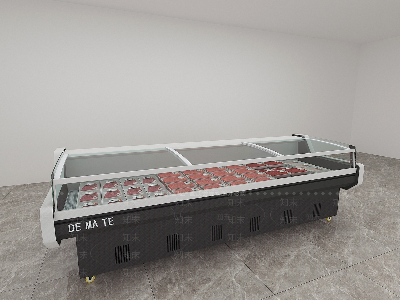 鲜肉展示柜商用3D模型下载【ID:1132579032】