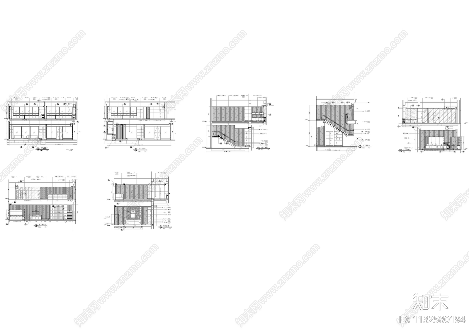 北京论道茶馆cad施工图下载【ID:1132580194】