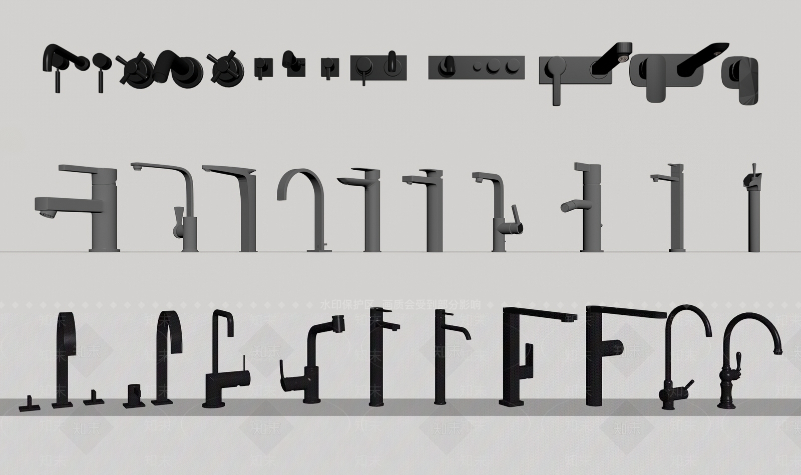 现代水龙头SU模型下载【ID:1132587501】