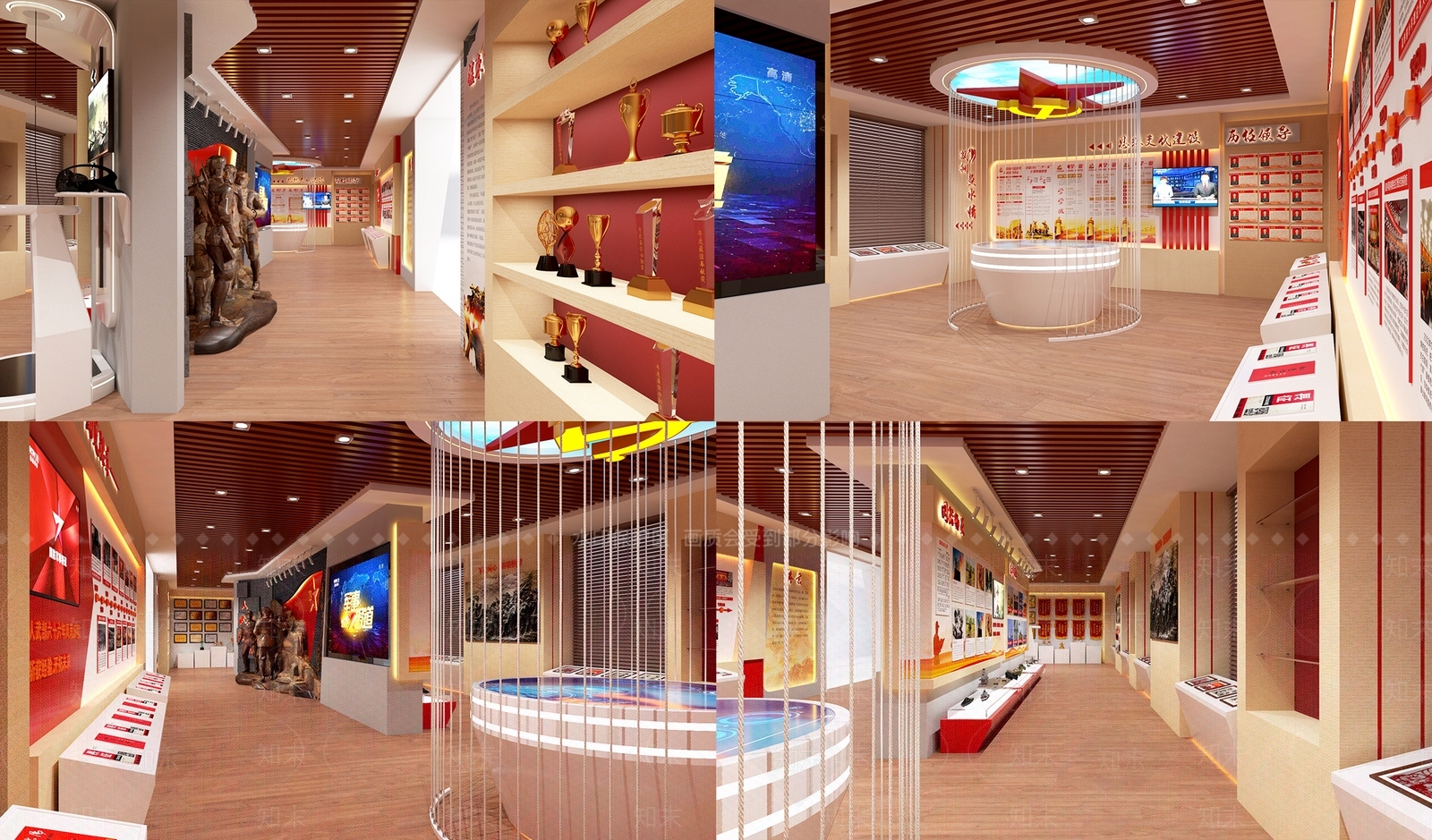 现代党建展厅SU模型下载【ID:1132591367】