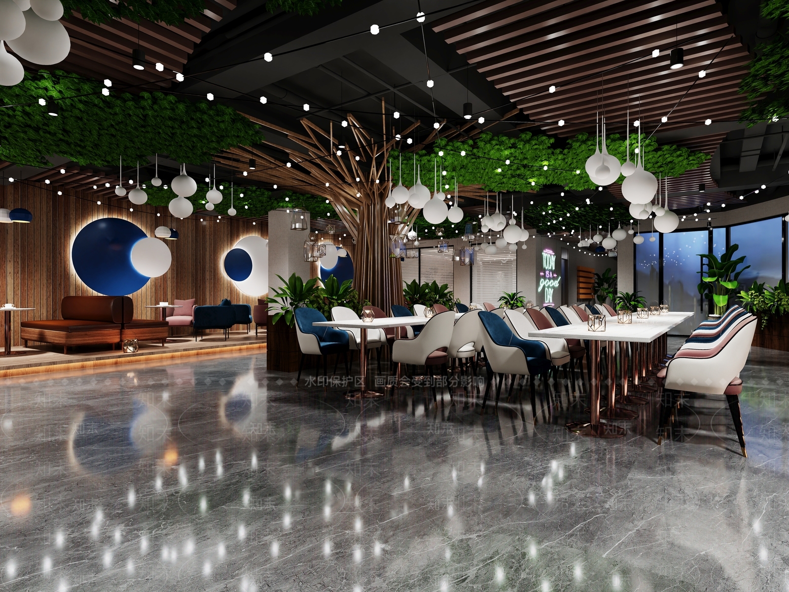 现代音乐餐厅3D模型下载【ID:1132591807】