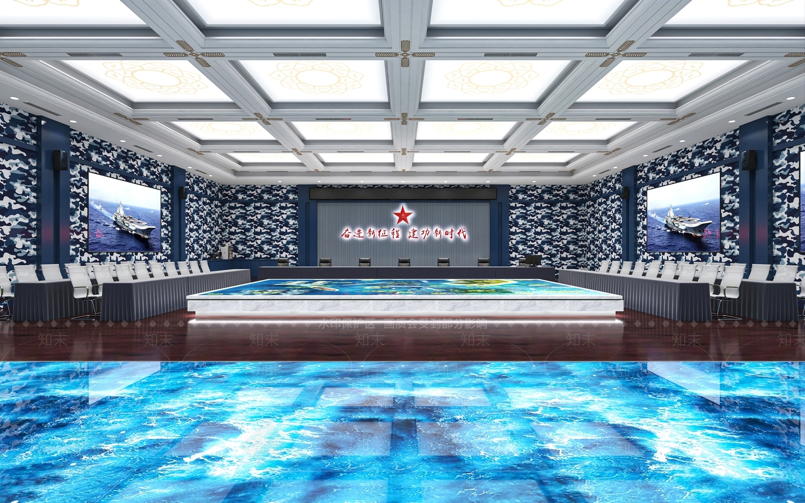 现代海军指挥大厅3D模型下载【ID:1132603315】