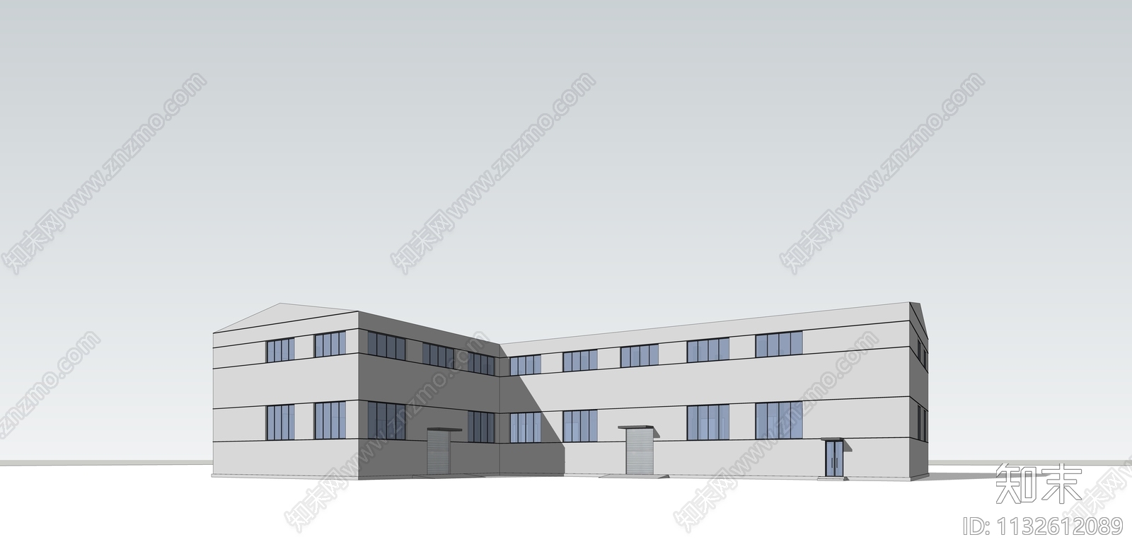现代风格厂房SU模型下载【ID:1132612089】