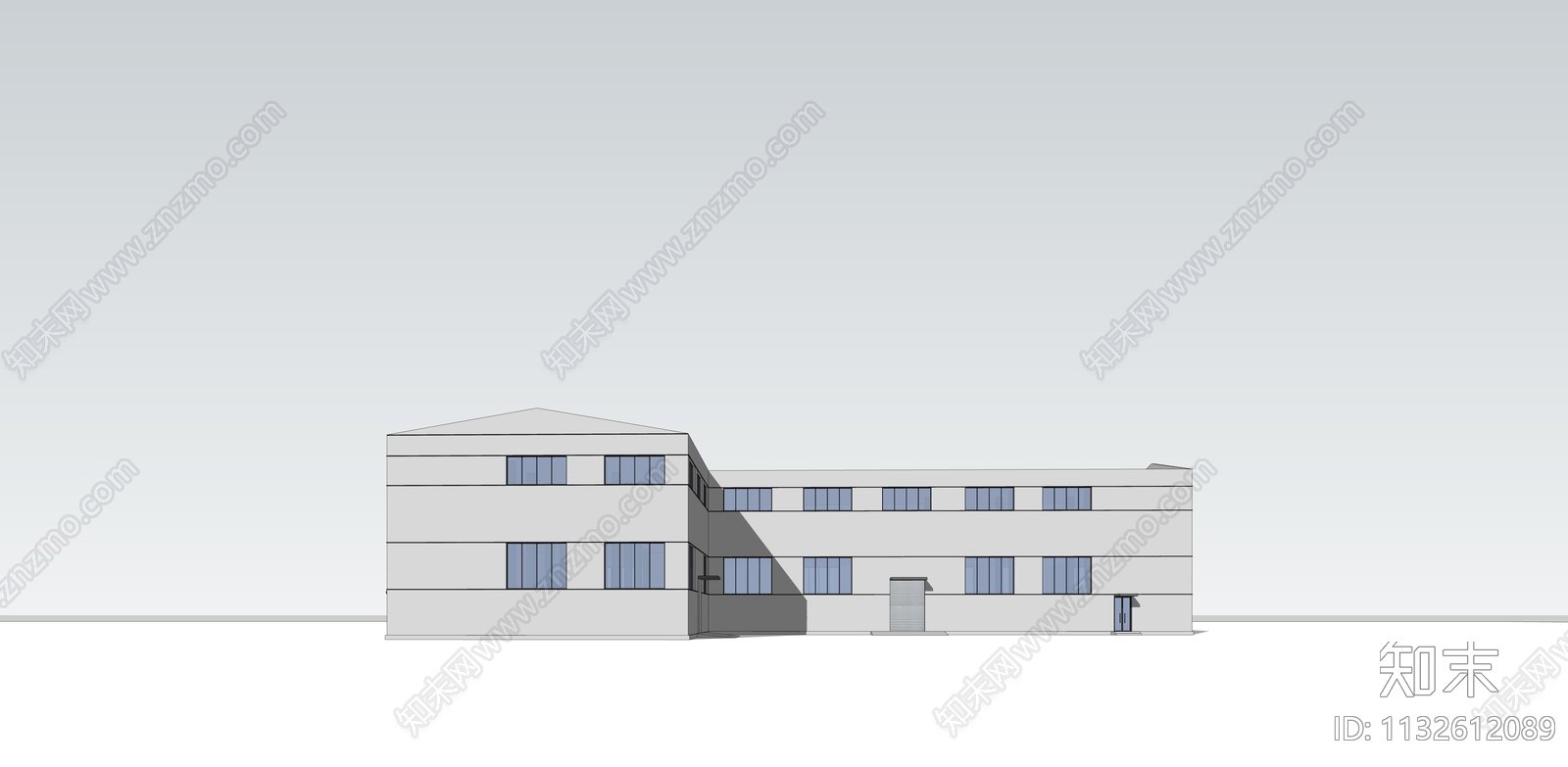 现代风格厂房SU模型下载【ID:1132612089】