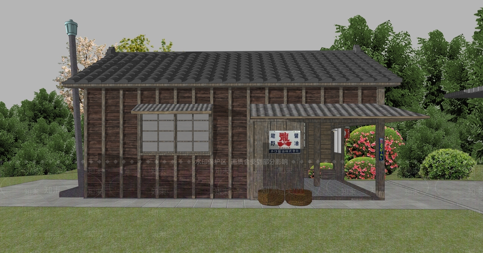 中式小木屋SU模型下载【ID:1132613816】