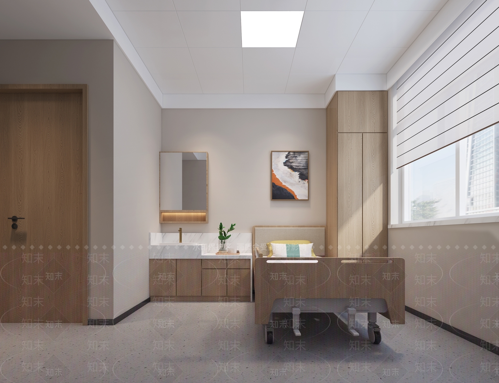 现代养老院单间3D模型下载【ID:1132614079】