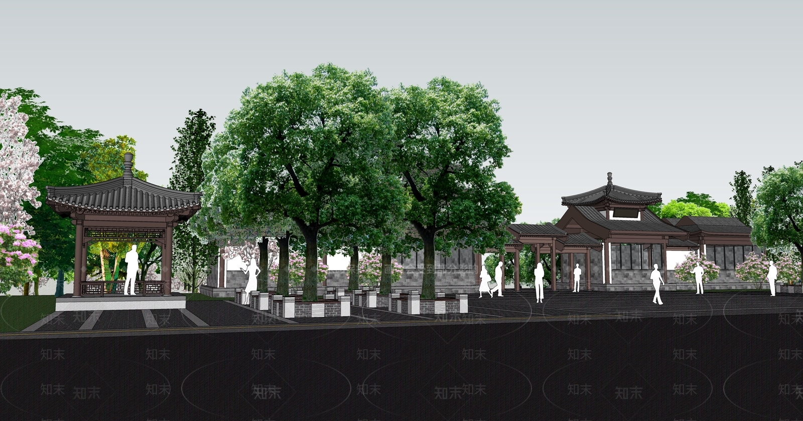 现代牌坊牌楼SU模型下载【ID:1132618630】