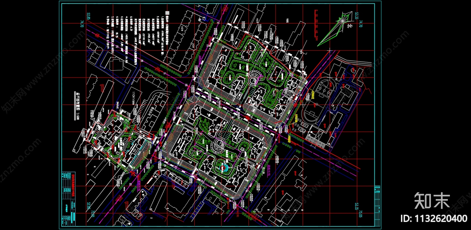 小区种植绿化规划平面图施工图下载【ID:1132620400】