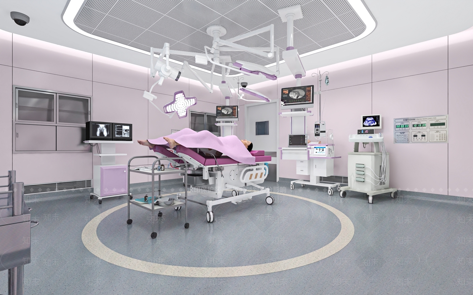 现代医院手术室3D模型下载【ID:1132621243】