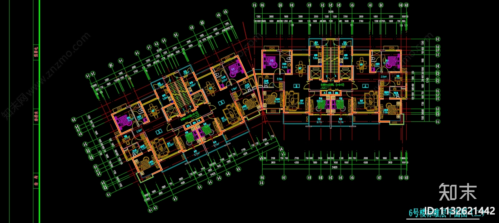 住宅区建筑cad施工图下载【ID:1132621442】