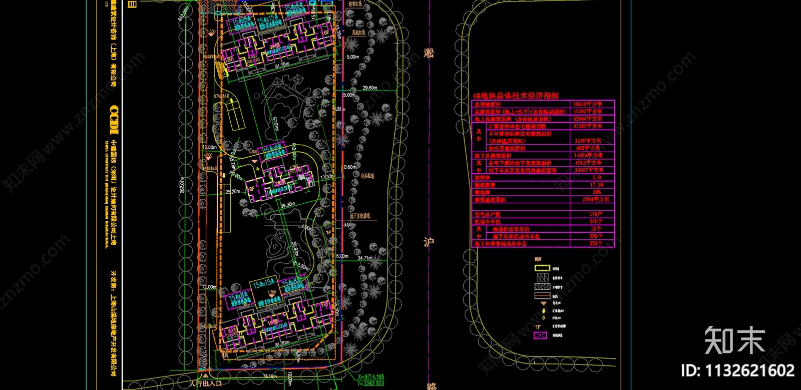 居住区景观平面图cad施工图下载【ID:1132621602】