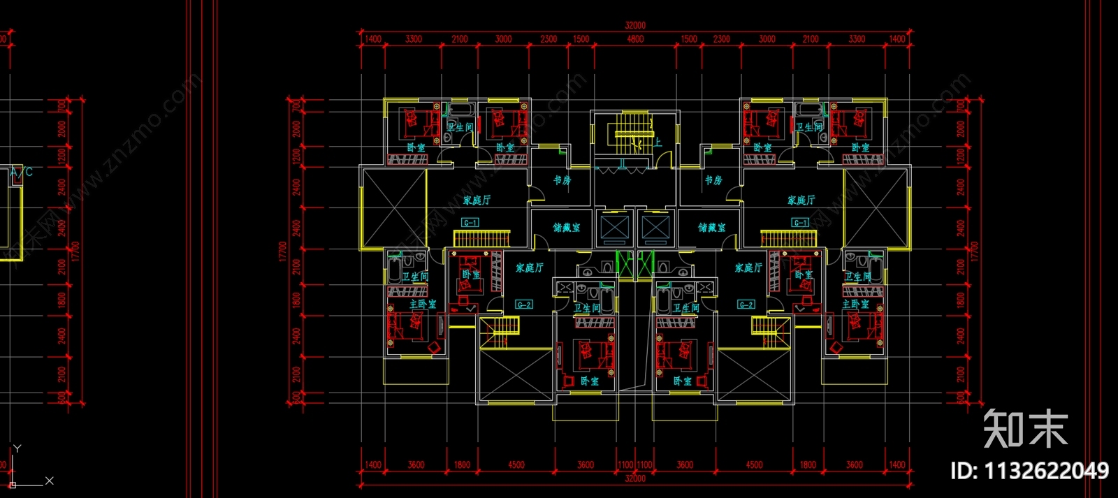 住宅区建筑cad施工图下载【ID:1132622049】