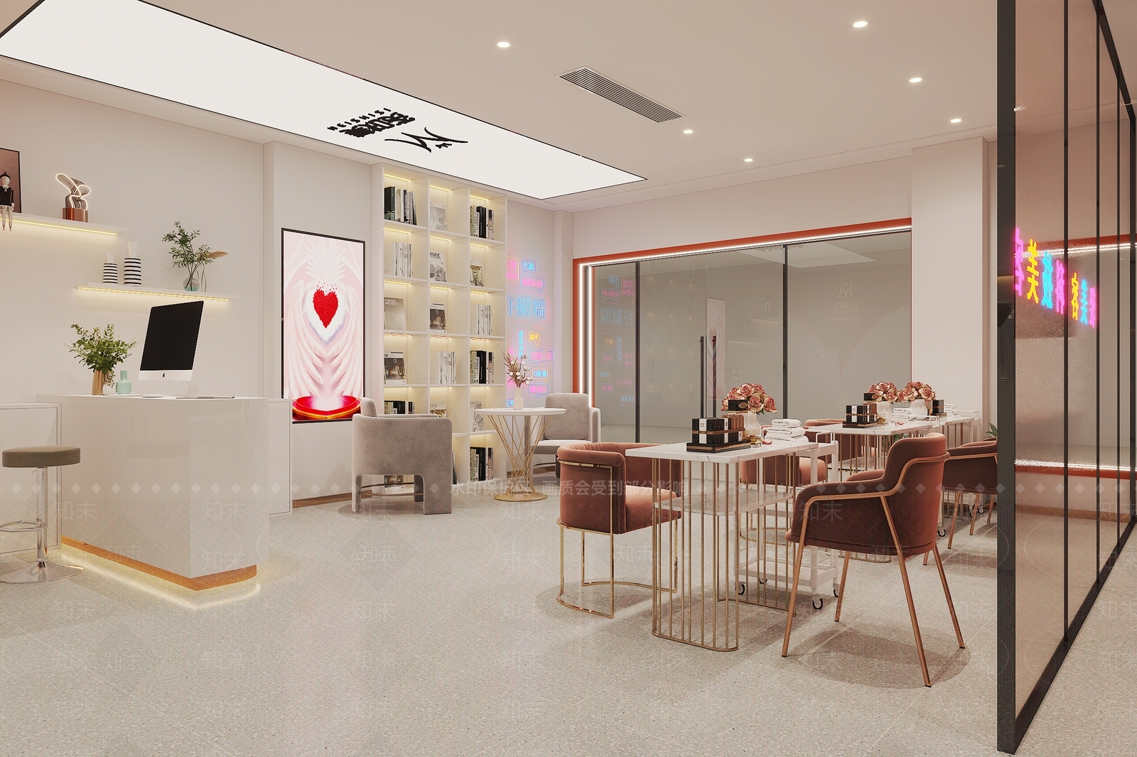 现代美容店3D模型下载【ID:1132625049】