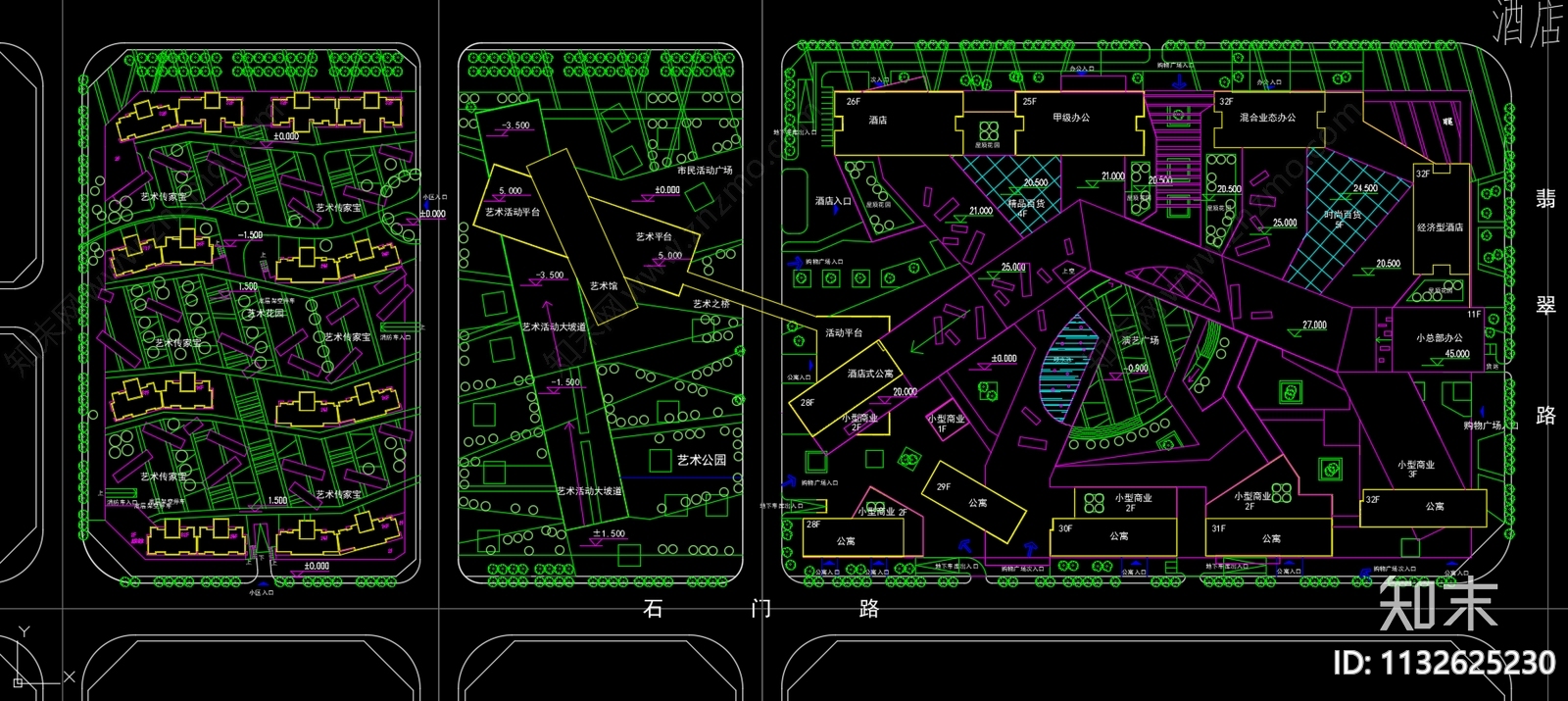 小区种植绿化规划平面图施工图下载【ID:1132625230】