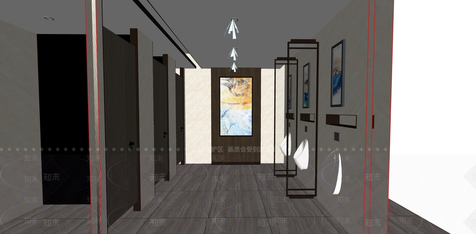 现代公共卫生间SU模型下载【ID:1132625721】