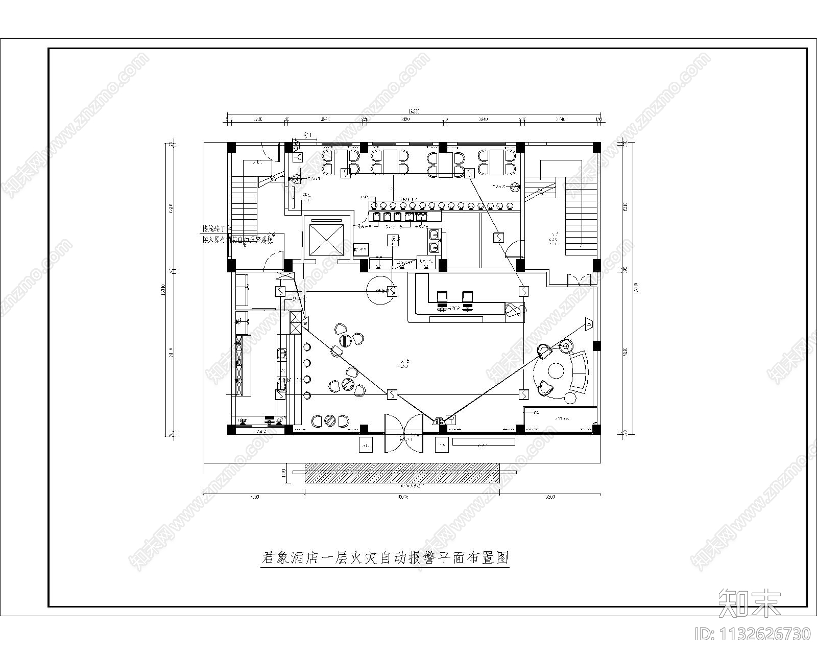 君象酒店建筑消防cad施工图下载【ID:1132626730】