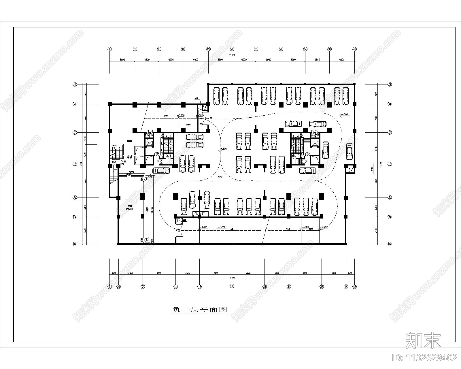 某高层住宅全套建筑cad施工图下载【ID:1132629402】