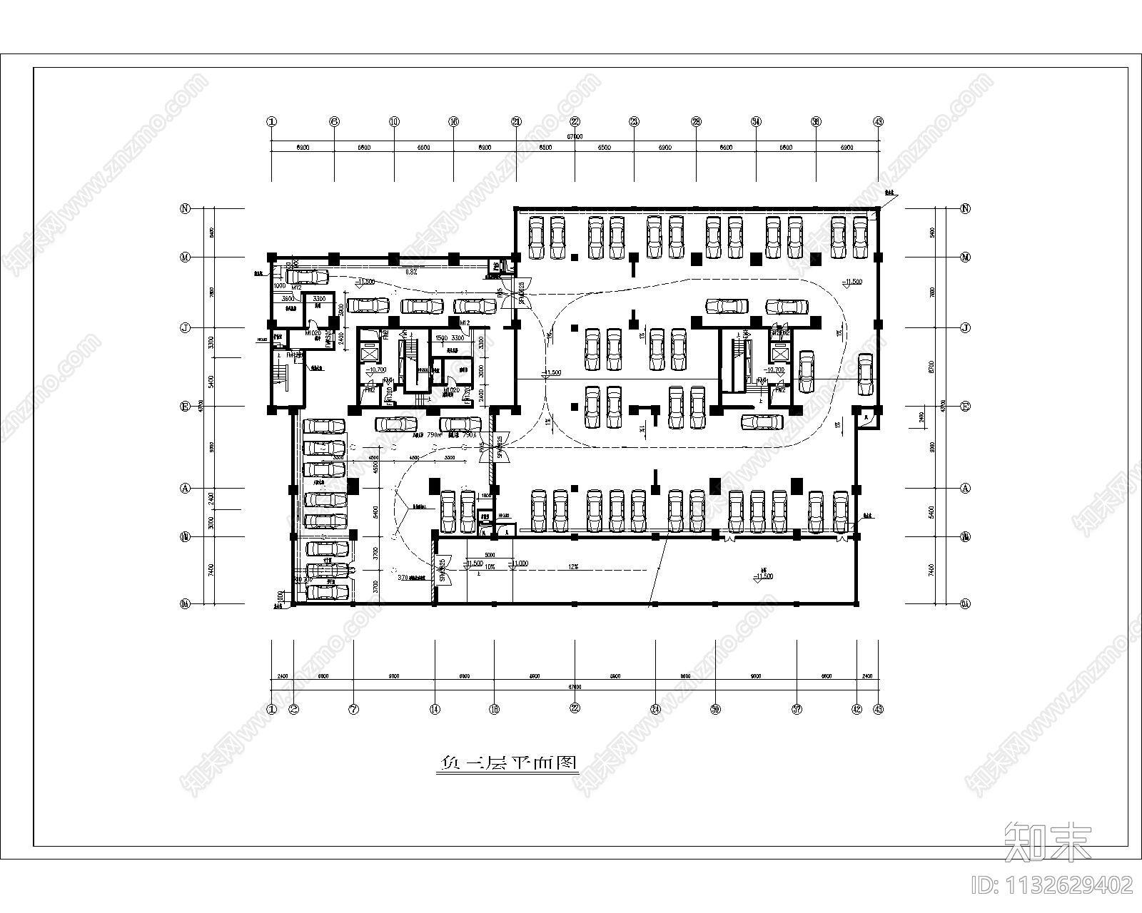 某高层住宅全套建筑cad施工图下载【ID:1132629402】