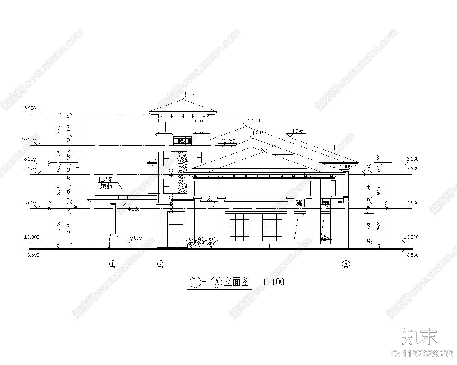 某小区公建会所cad施工图下载【ID:1132629533】