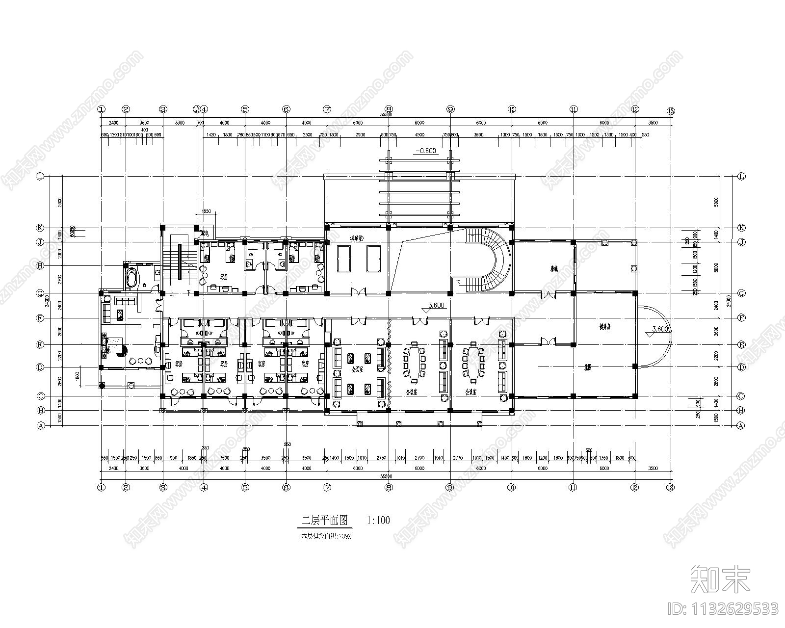 某小区公建会所cad施工图下载【ID:1132629533】