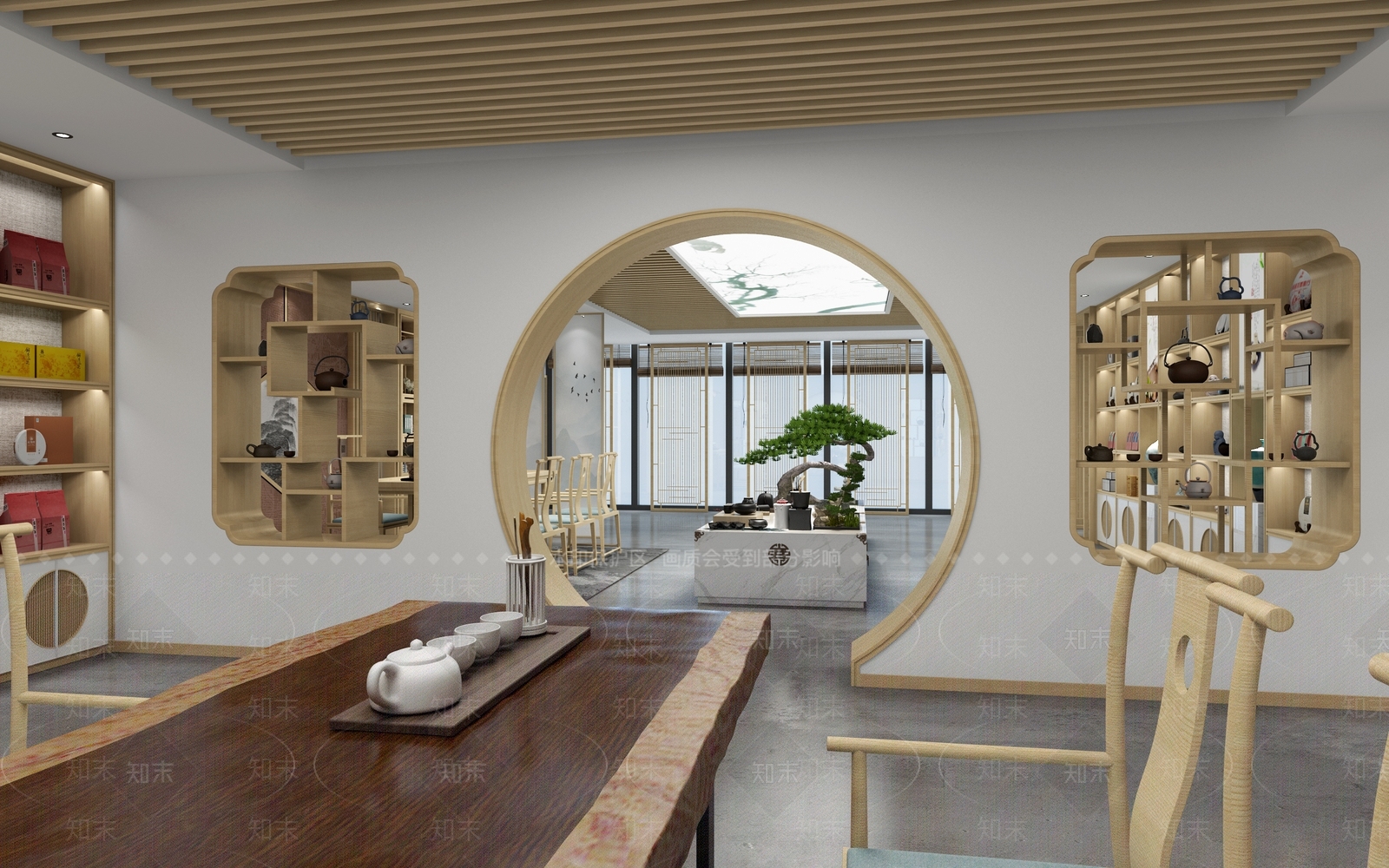 新中式茶馆3D模型下载【ID:1132661238】