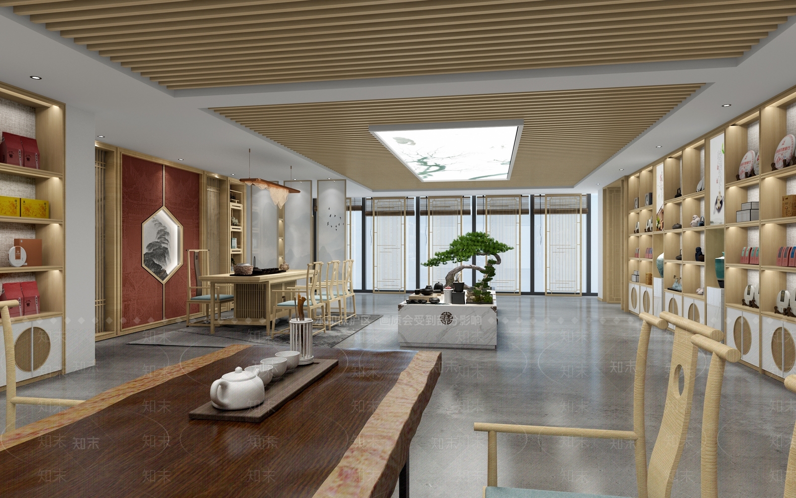 新中式茶馆3D模型下载【ID:1132661238】