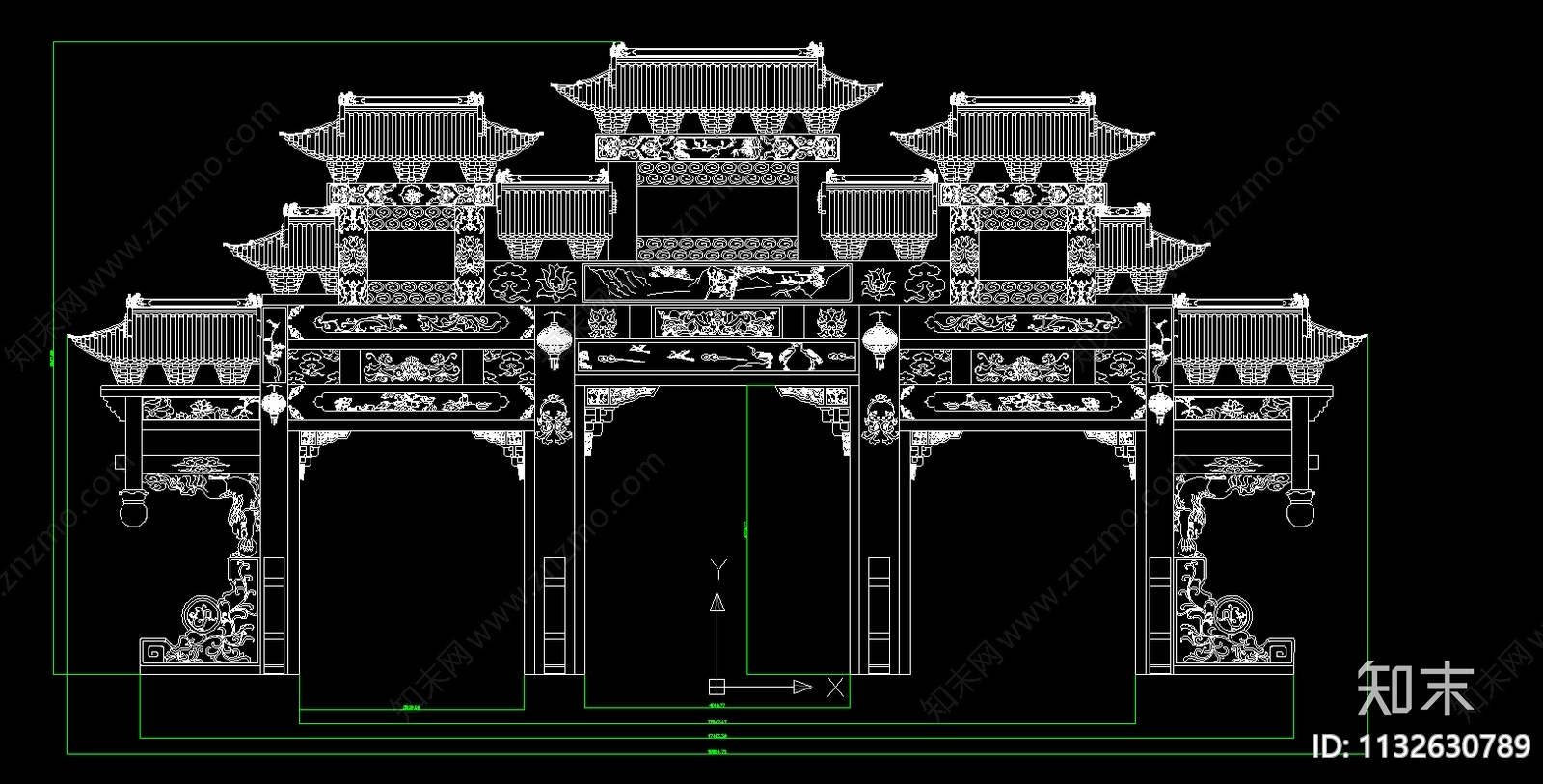 2389个古建亭子园林桥牌坊cad施工图下载【ID:1132630789】