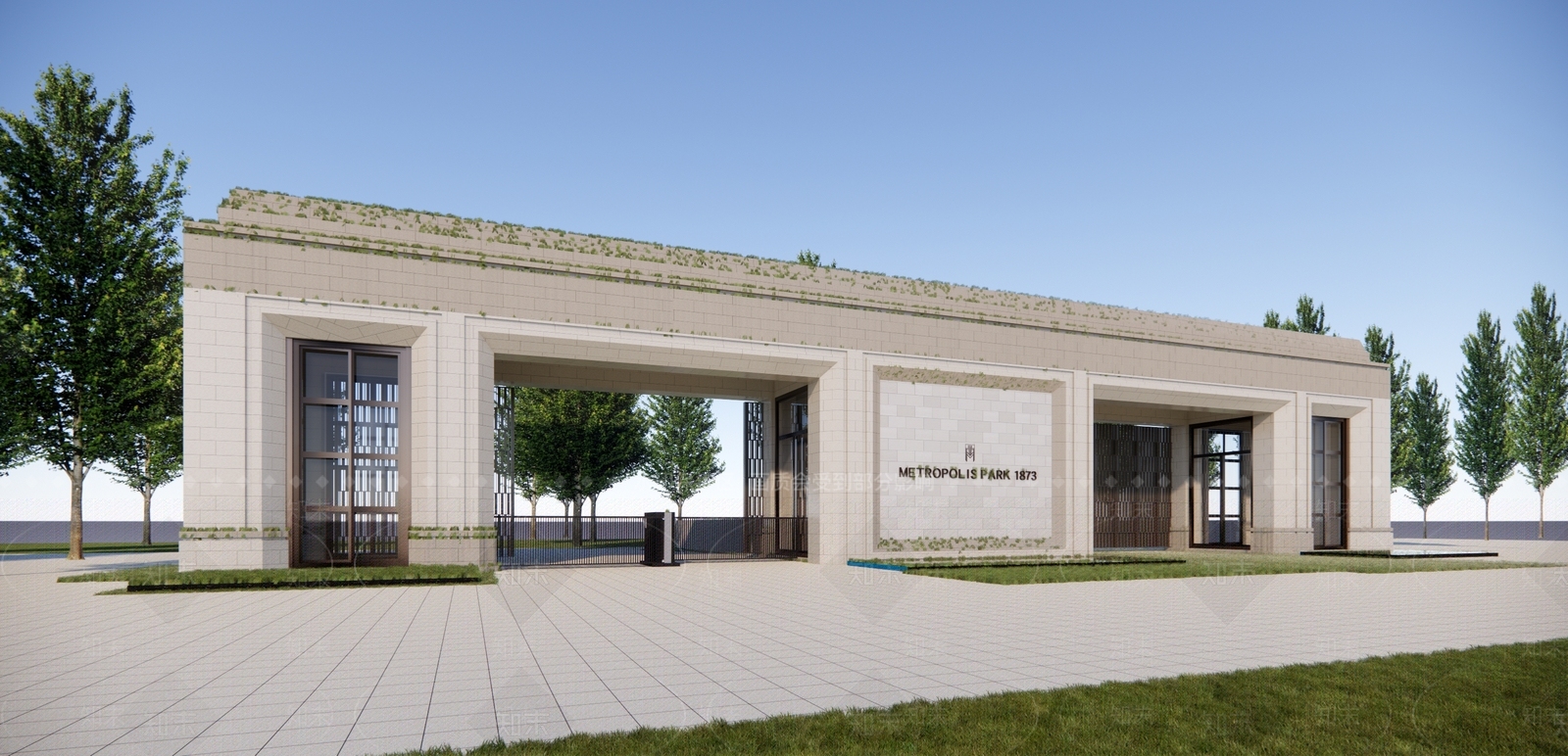 新古典入口大门SU模型下载【ID:1132634201】