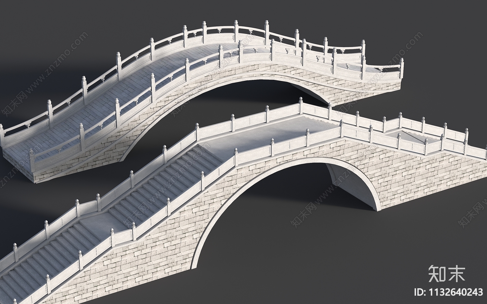 中式石桥3D模型下载【ID:1132640243】