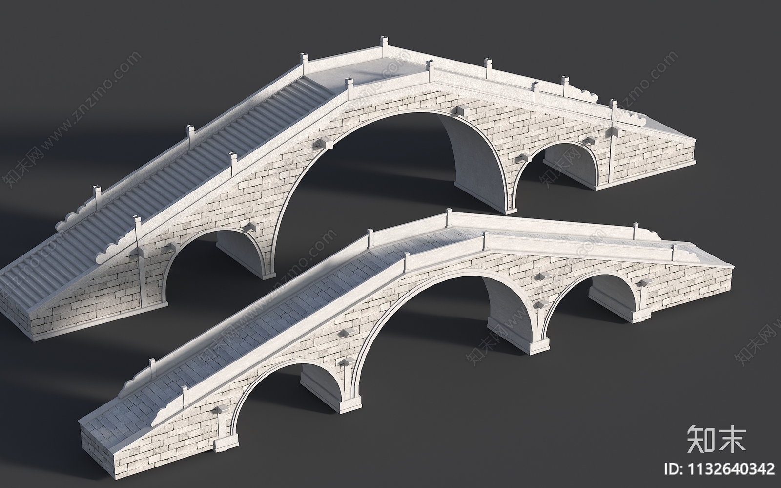 中式石桥SU模型下载【ID:1132640342】