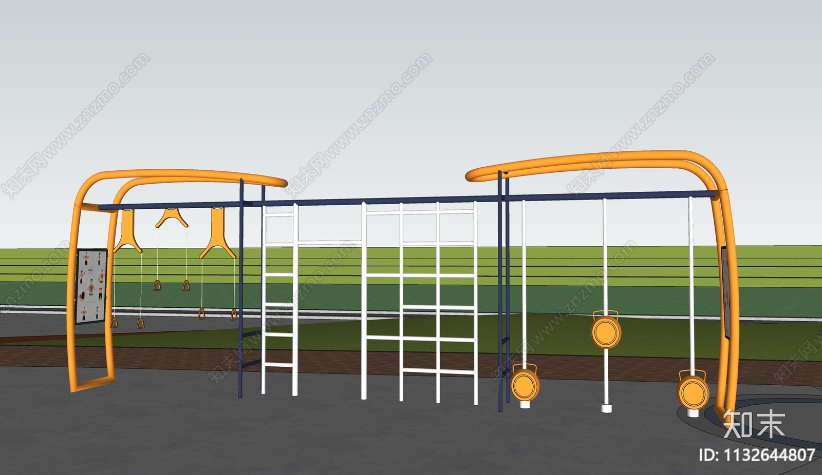 健身器材SU模型下载【ID:1132644807】