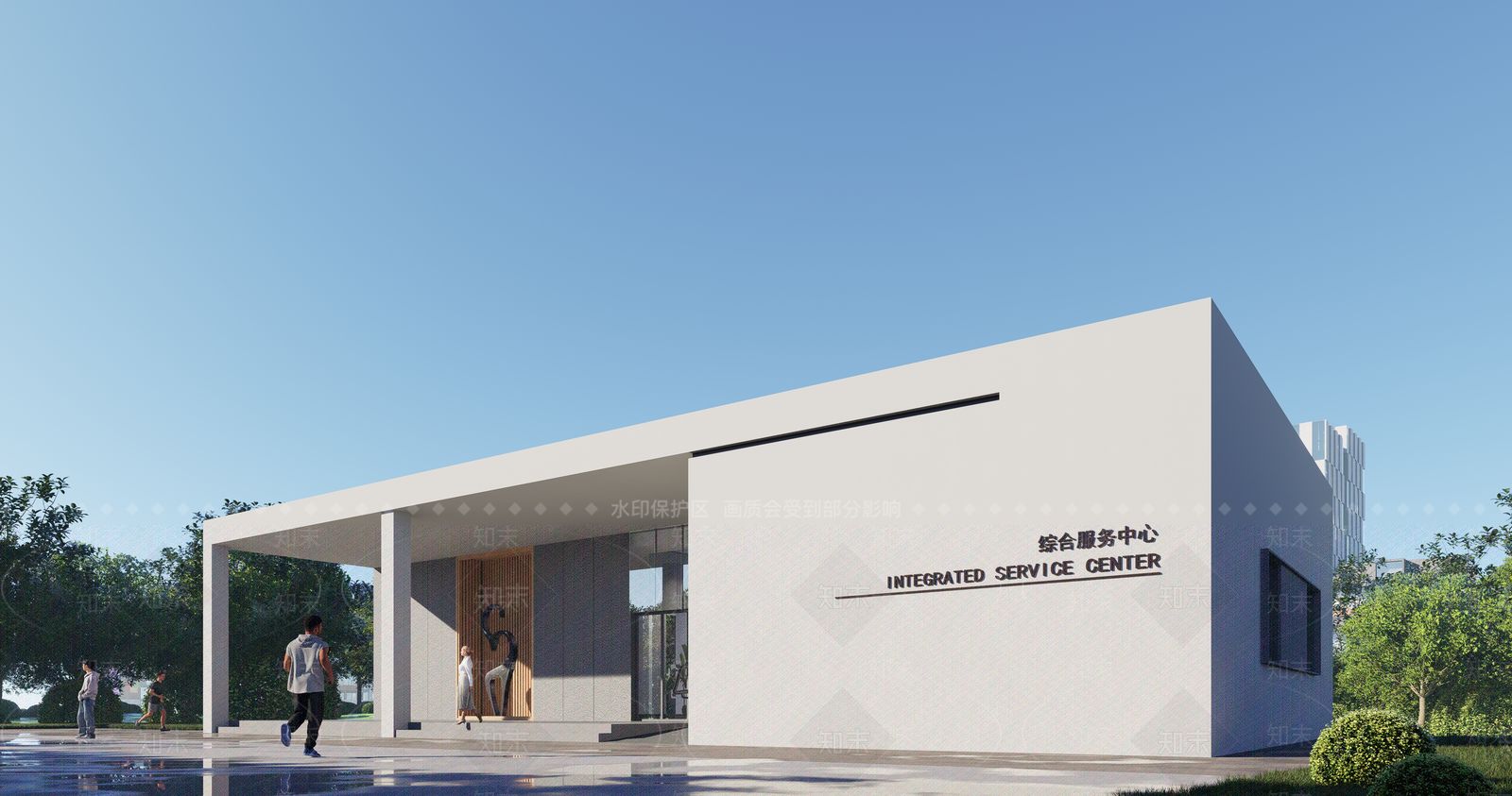 现代游客中心SU模型下载【ID:1132886256】