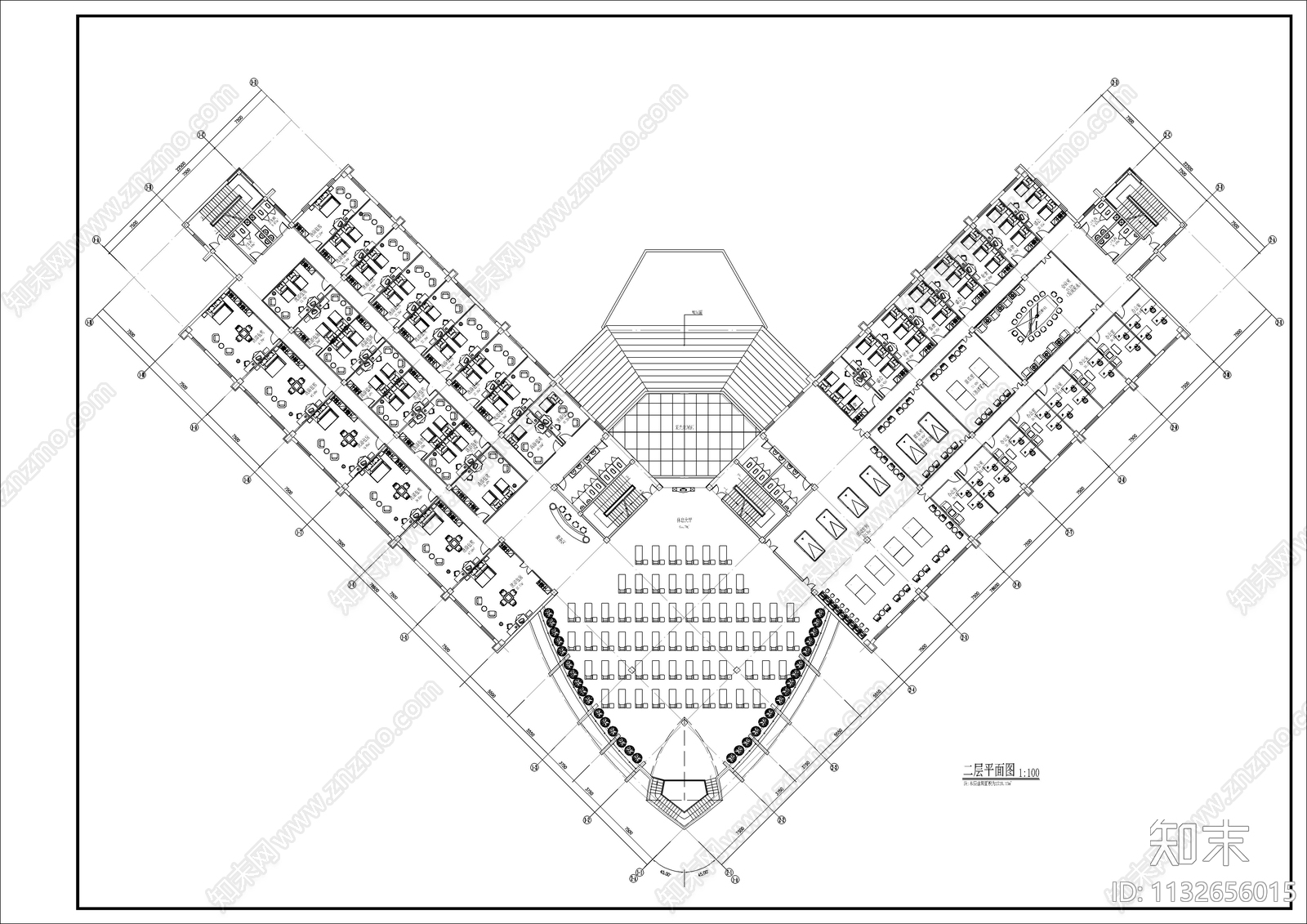 某滑雪俱乐部建筑cad施工图下载【ID:1132656015】