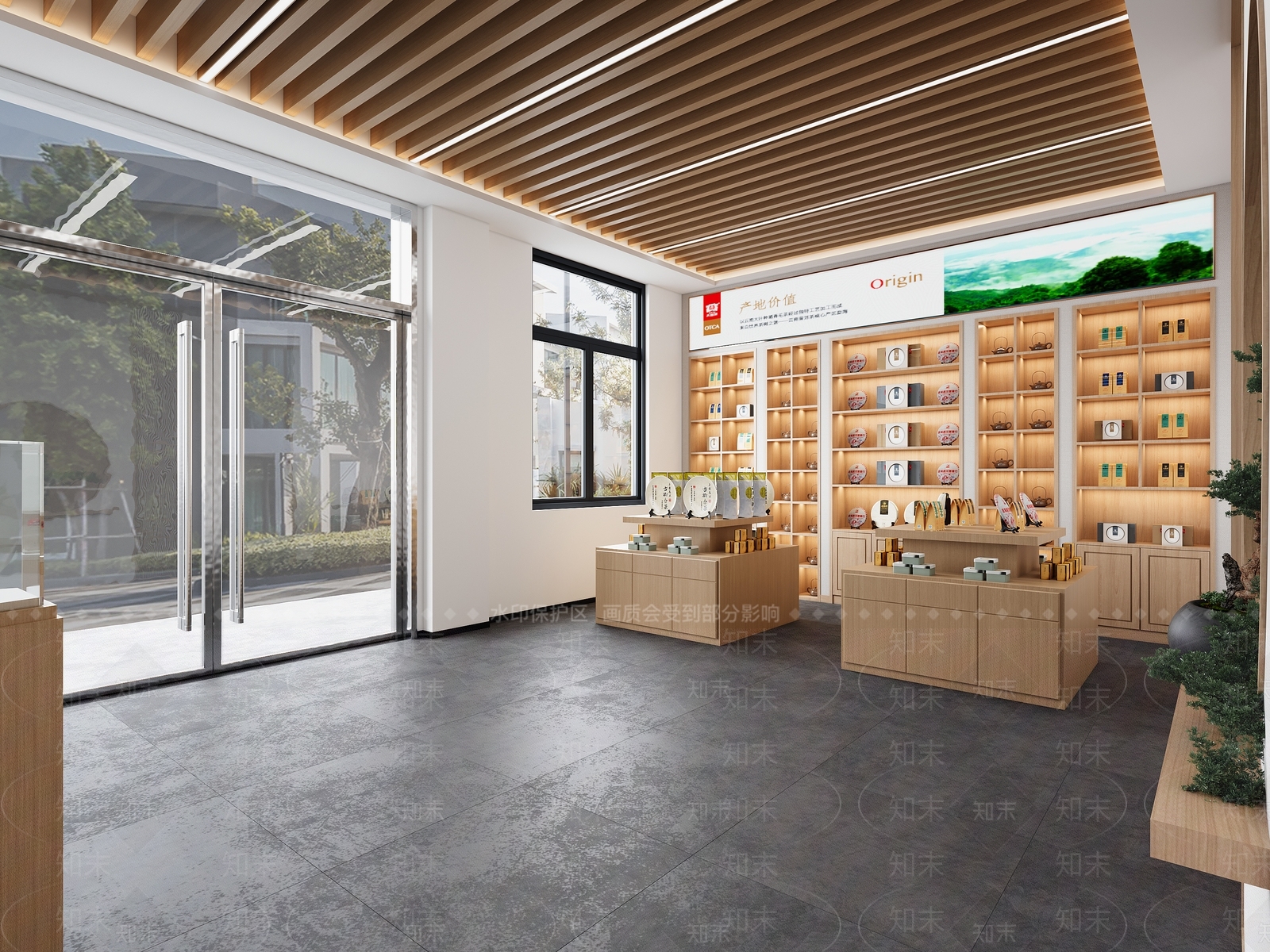 新中式茶叶店3D模型下载【ID:1132660290】