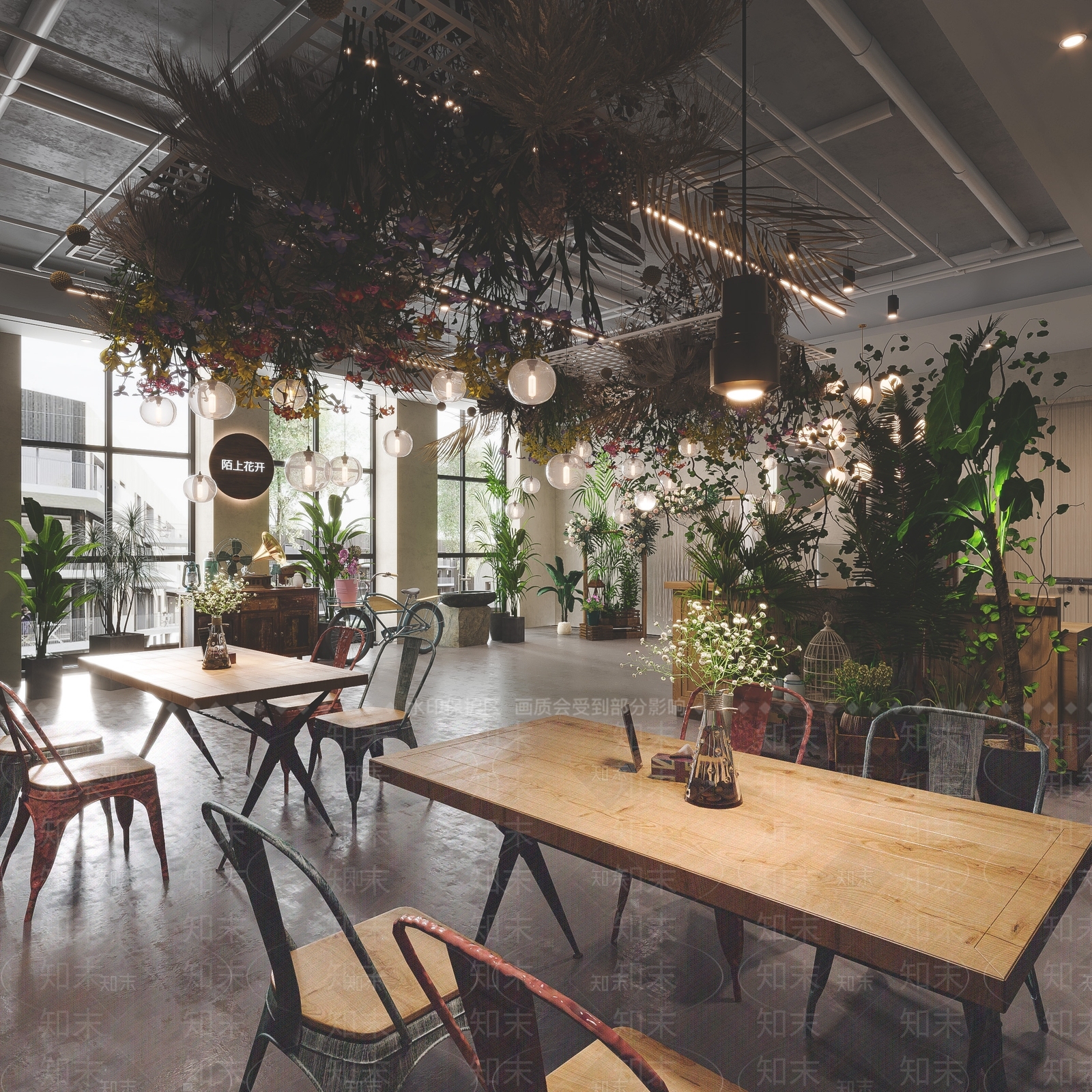 工业风花店3D模型下载【ID:1132664629】