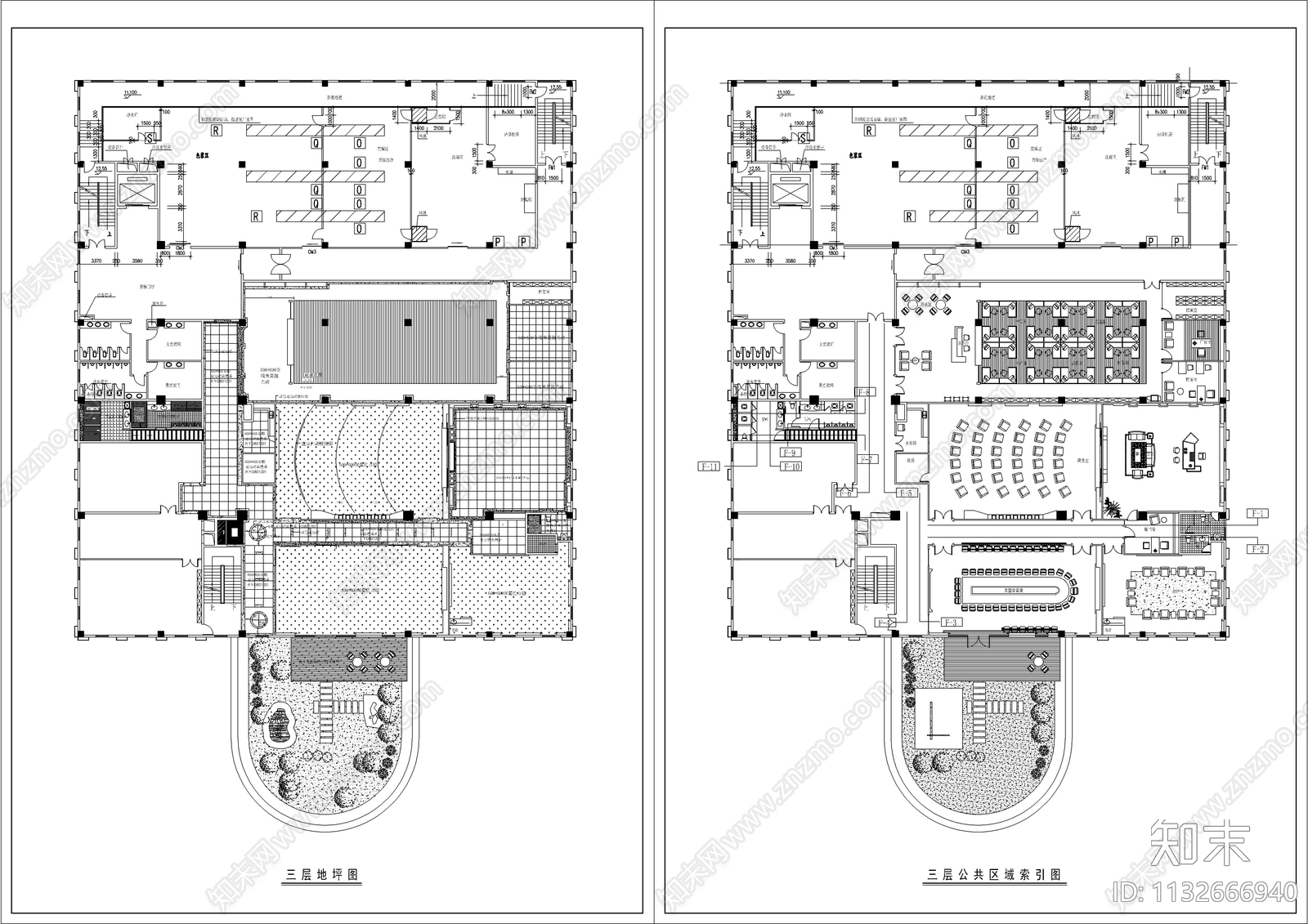 工厂办公空间装修cad施工图下载【ID:1132666940】