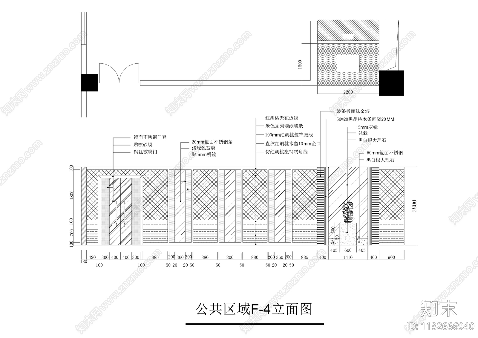 工厂办公空间装修cad施工图下载【ID:1132666940】