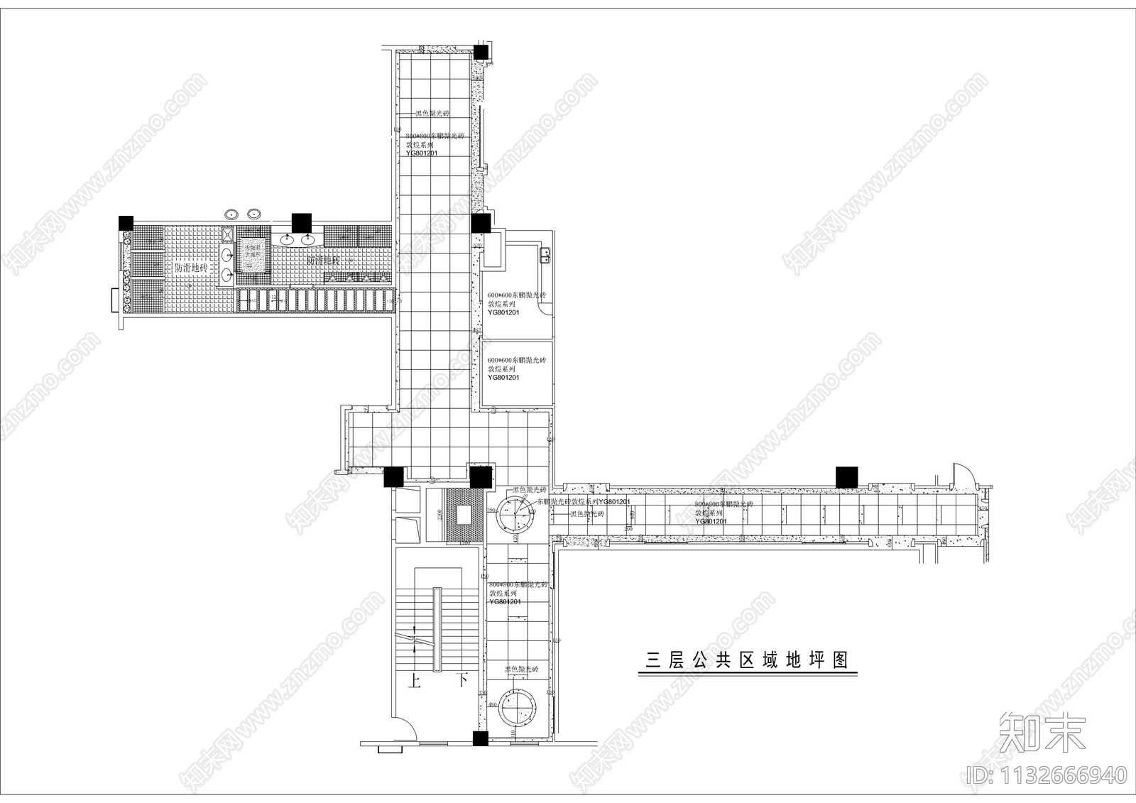 工厂办公空间装修cad施工图下载【ID:1132666940】