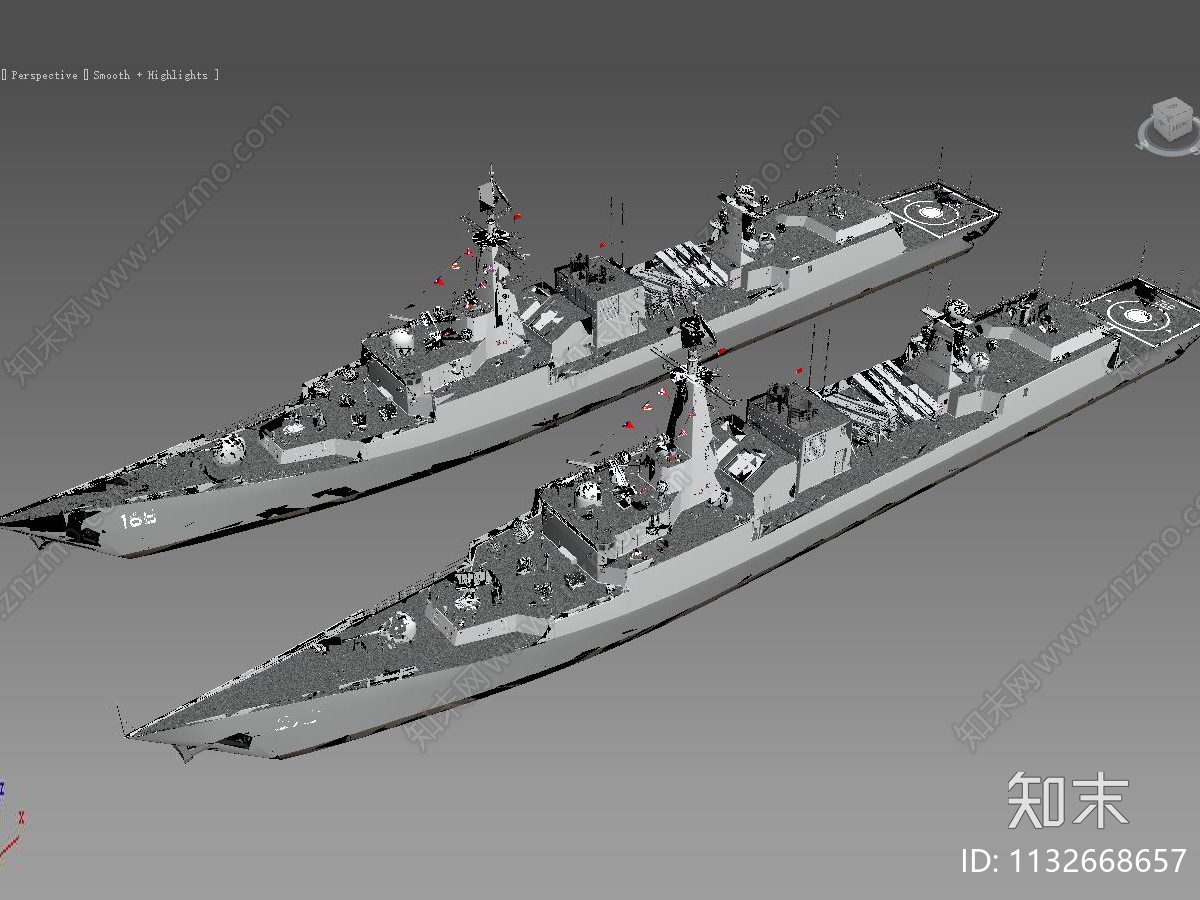 军舰3D模型下载【ID:1132668657】_知末3d模型网