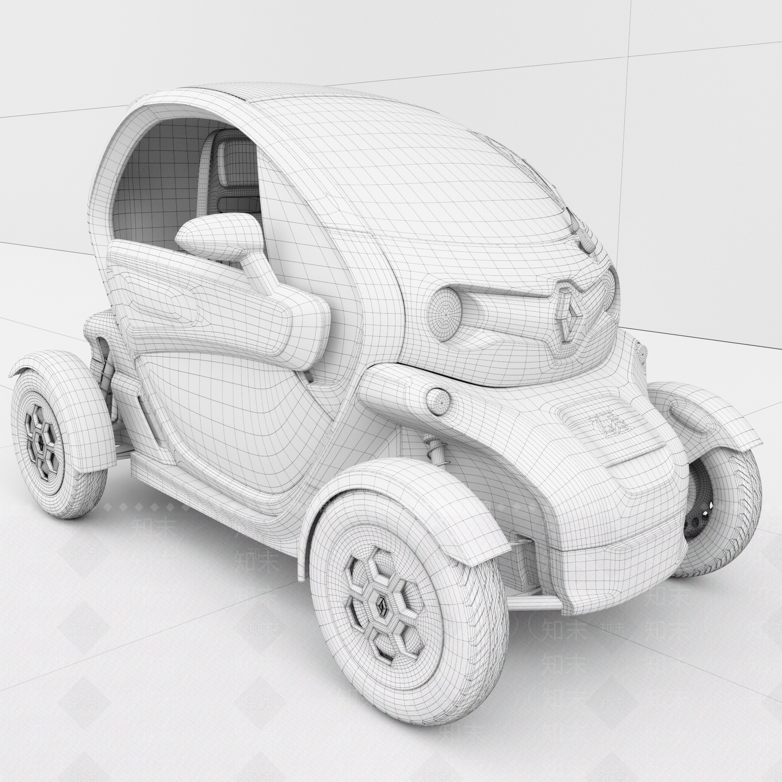 雷诺电动车3D模型下载【ID:1132669277】
