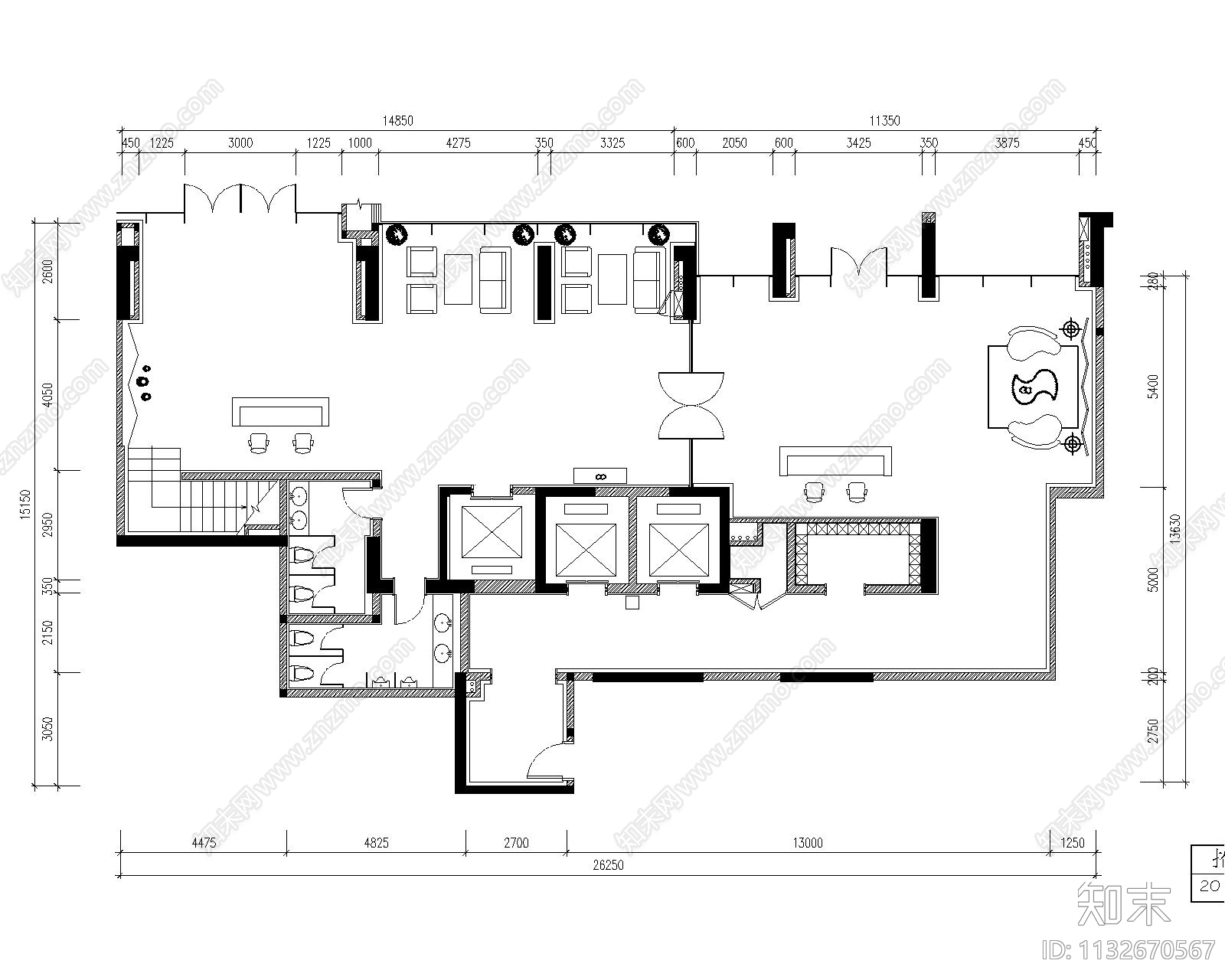 东逸湾B区住户大堂全套施工图下载【ID:1132670567】