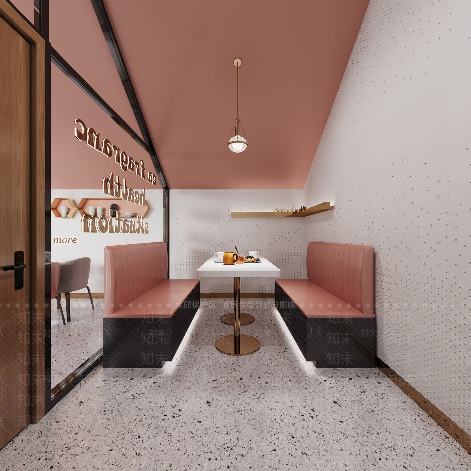 现代轻奢奶茶店3D模型下载【ID:1132687939】