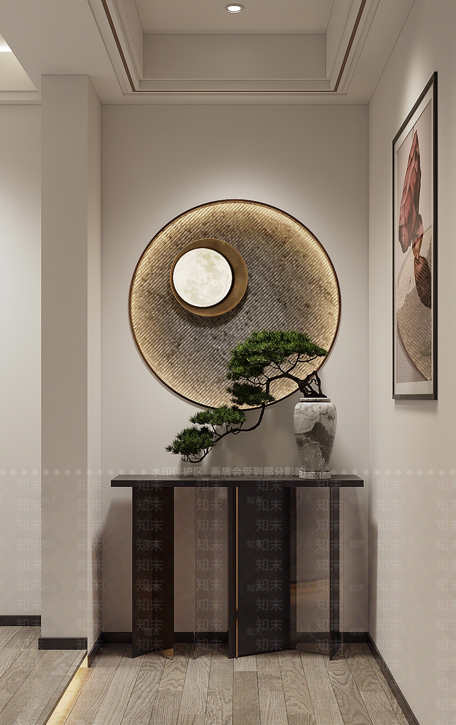 新中式端景条案3D模型下载【ID:1132677755】